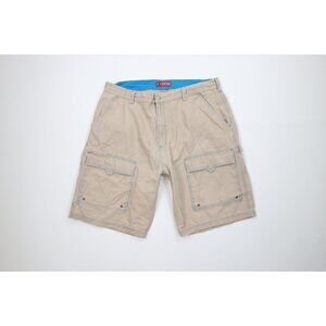 Vtg 90s Y2K Streetwear Mens 36 Faded Baggy Big Pocket Skateboard Cargo Shorts
